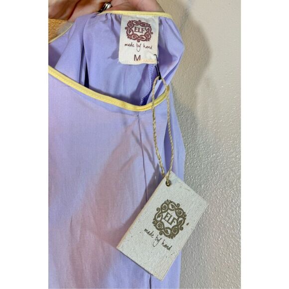 NWT ELF Bali Gabriella Open Back Lilac Cottagecore Slip Dress Women's Medium - Picture 5 of 10